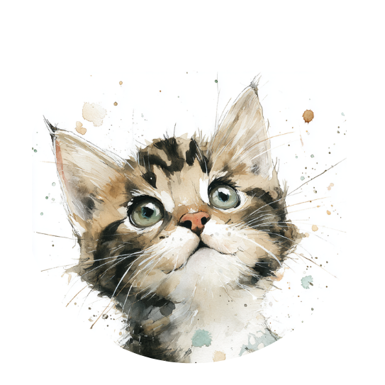 Kitten | Sluitstickers 10st.