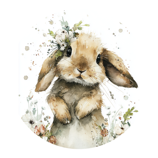 Woodland Bunny | Sluitstickers 10st.