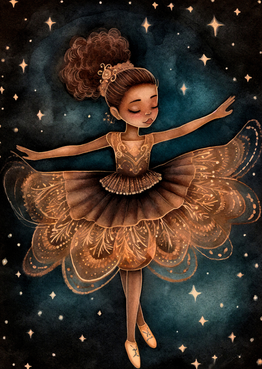 Ballet Dancers: Golden | Kaart Fripperies