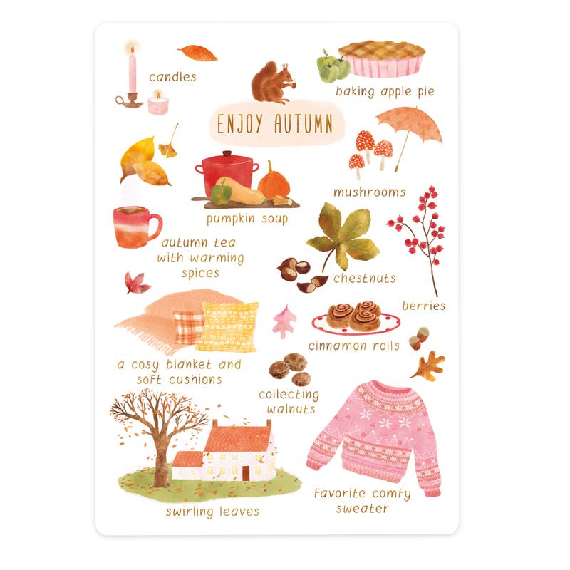 Kaart 'enjoy autumn' (engelse tekst) | Kaart The Lemonbird