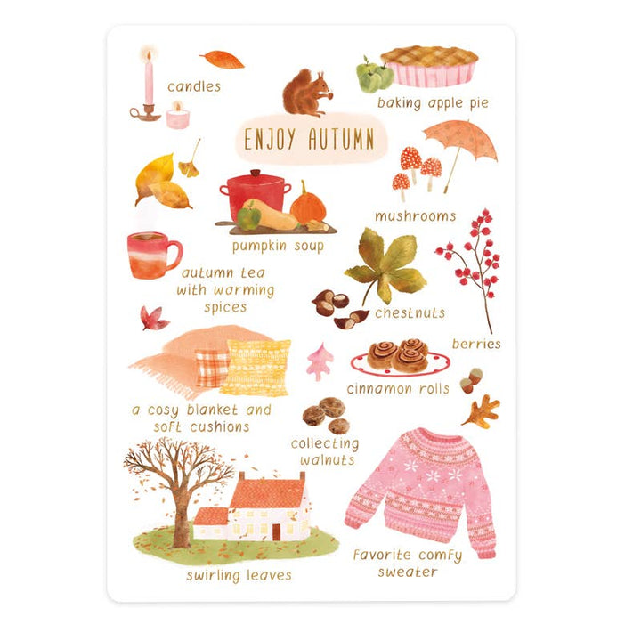 Kaart 'enjoy autumn' (engelse tekst) | Kaart The Lemonbird