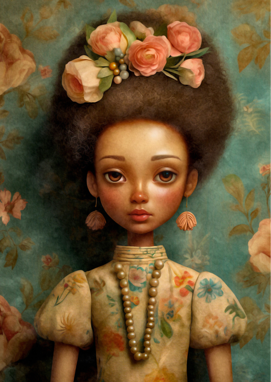 Doll Portrait: Sharonna | Kaart Fripperies