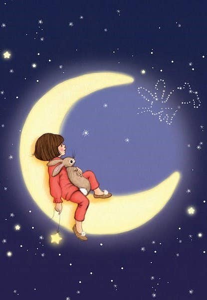 Ansichtkaart Maanknuffel | Kaart Belle & Boo