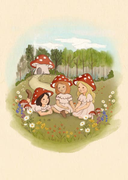 Ansichtkaart Mushroom Garden
