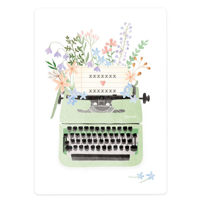Kaart vintage typewriter | Kaart The Lemonbird