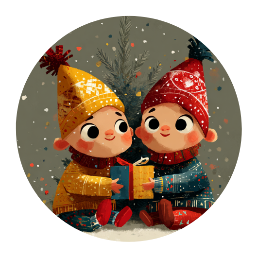 Celebrating Togetherness: Winter Friends | Sluitstickers 10st.