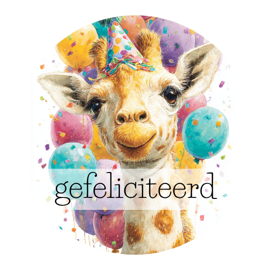 Gefeliciteerd | Sluitstickers 10st.