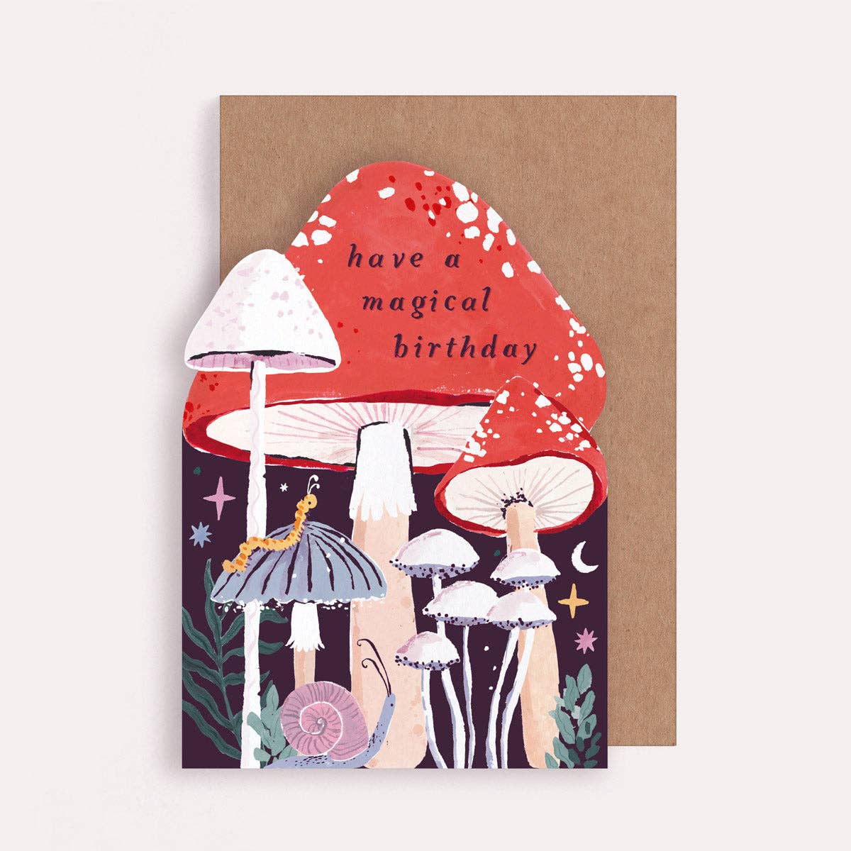 Verjaardagskaart met paddenstoel | Magic Mushrooms kaart