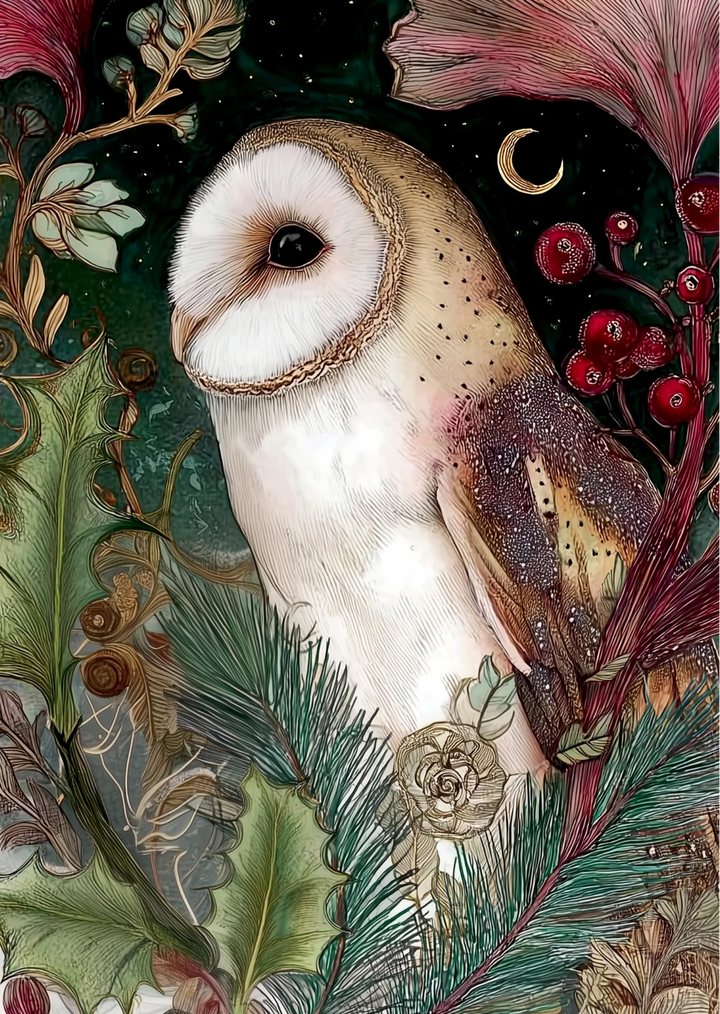 Christmas Woodlands: Uil | Kaart Fripperies