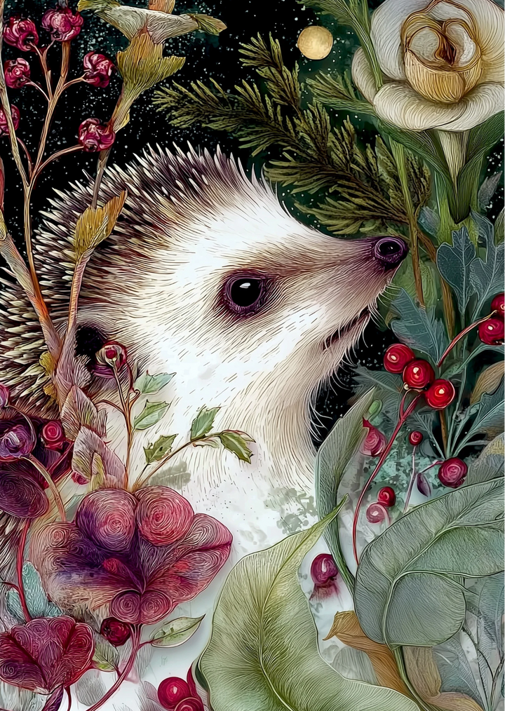 Christmas Woodlands: Egel | Kaart Fripperies