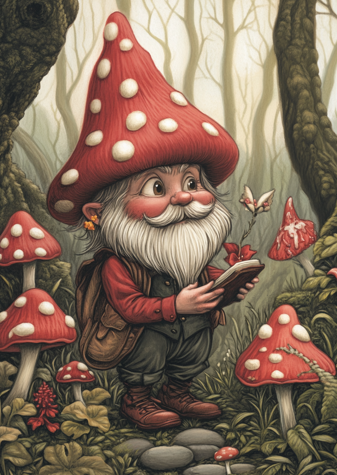 Whimsy Woodland: Mushroom Lore in the Morning Light | Kaart Fripperies