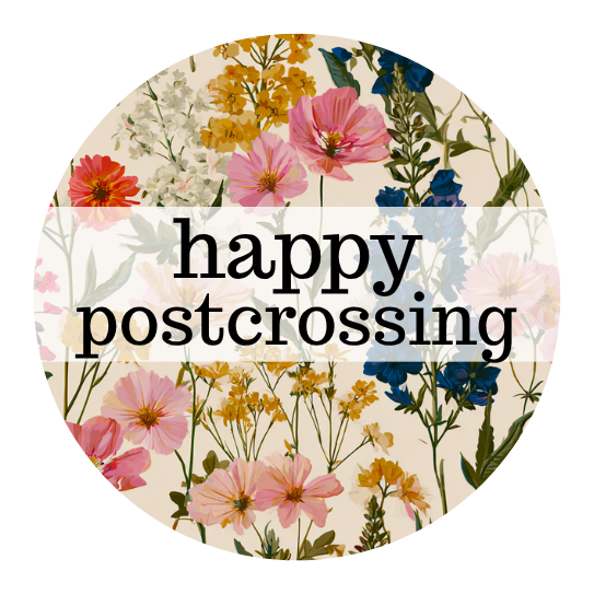 Happy Postcrossing  | Sluitstickers 10st.