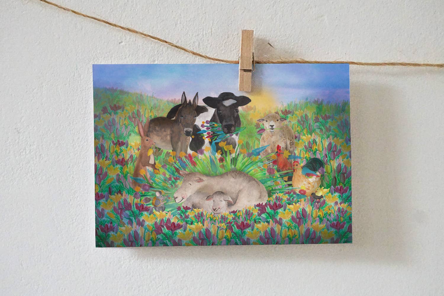 Kaart Lammetje geboren | Kaart Lotte Drouen