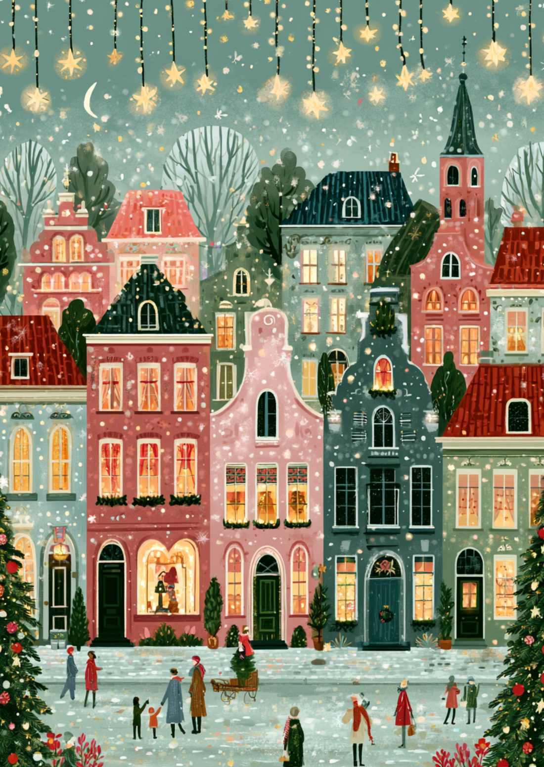 Christmas Village NO. 7 | Kaart Fripperies