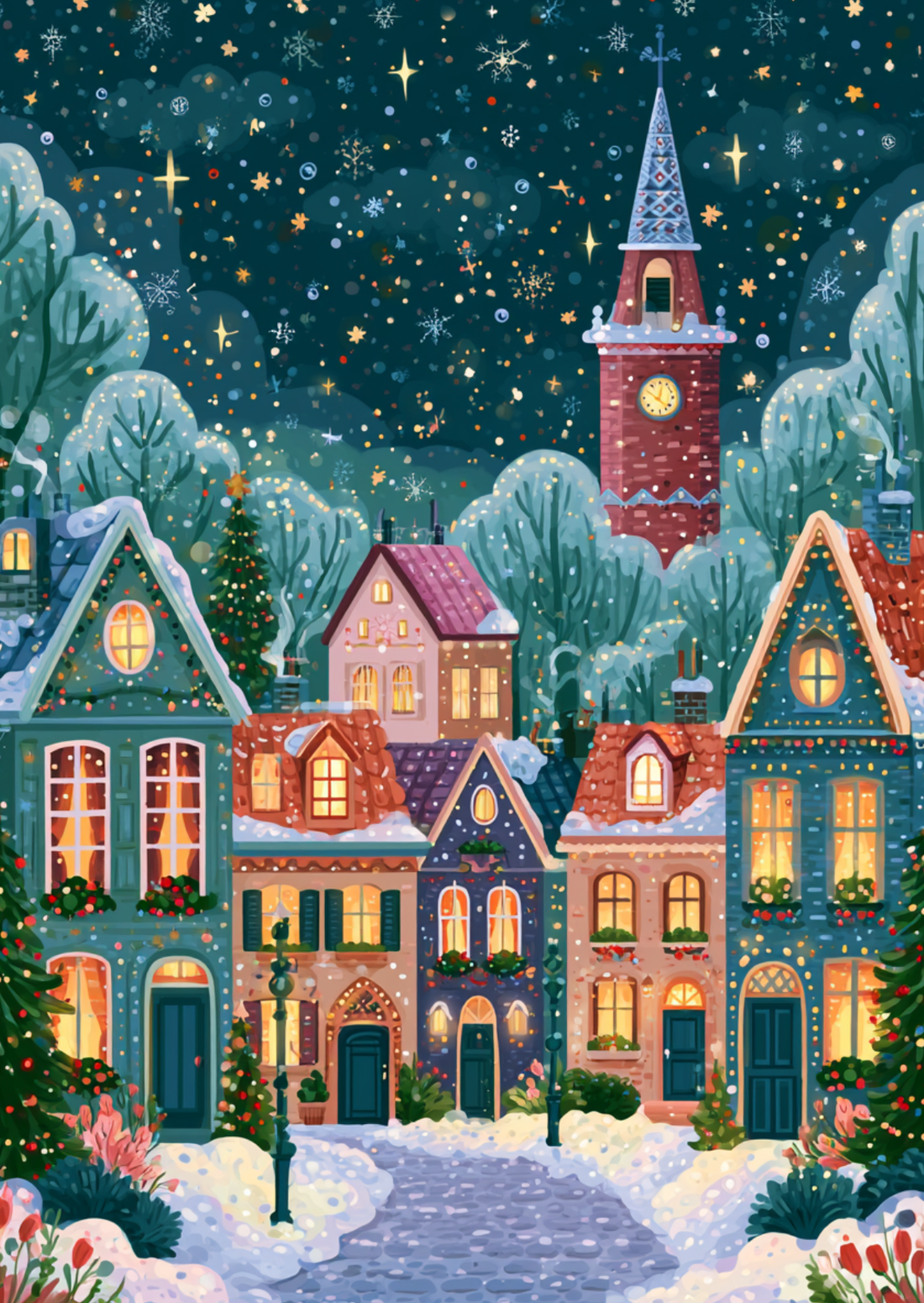 Christmas Village NO. 10 | Kaart Fripperies