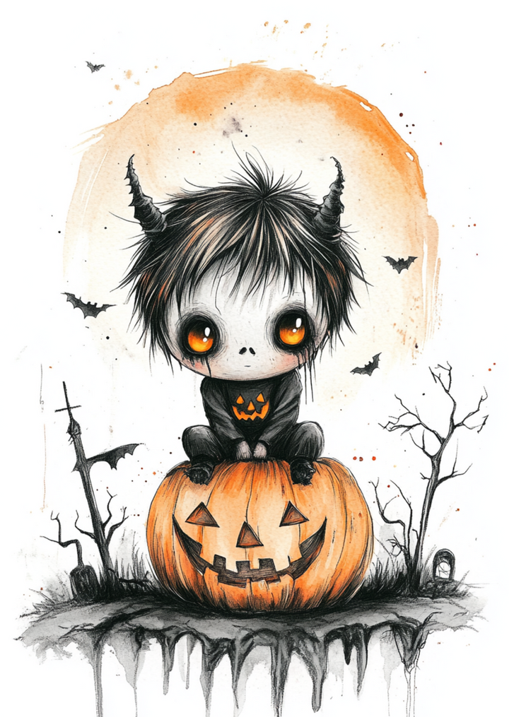 Spooktacular Halloween: Little Demon | Kaart Fripperies