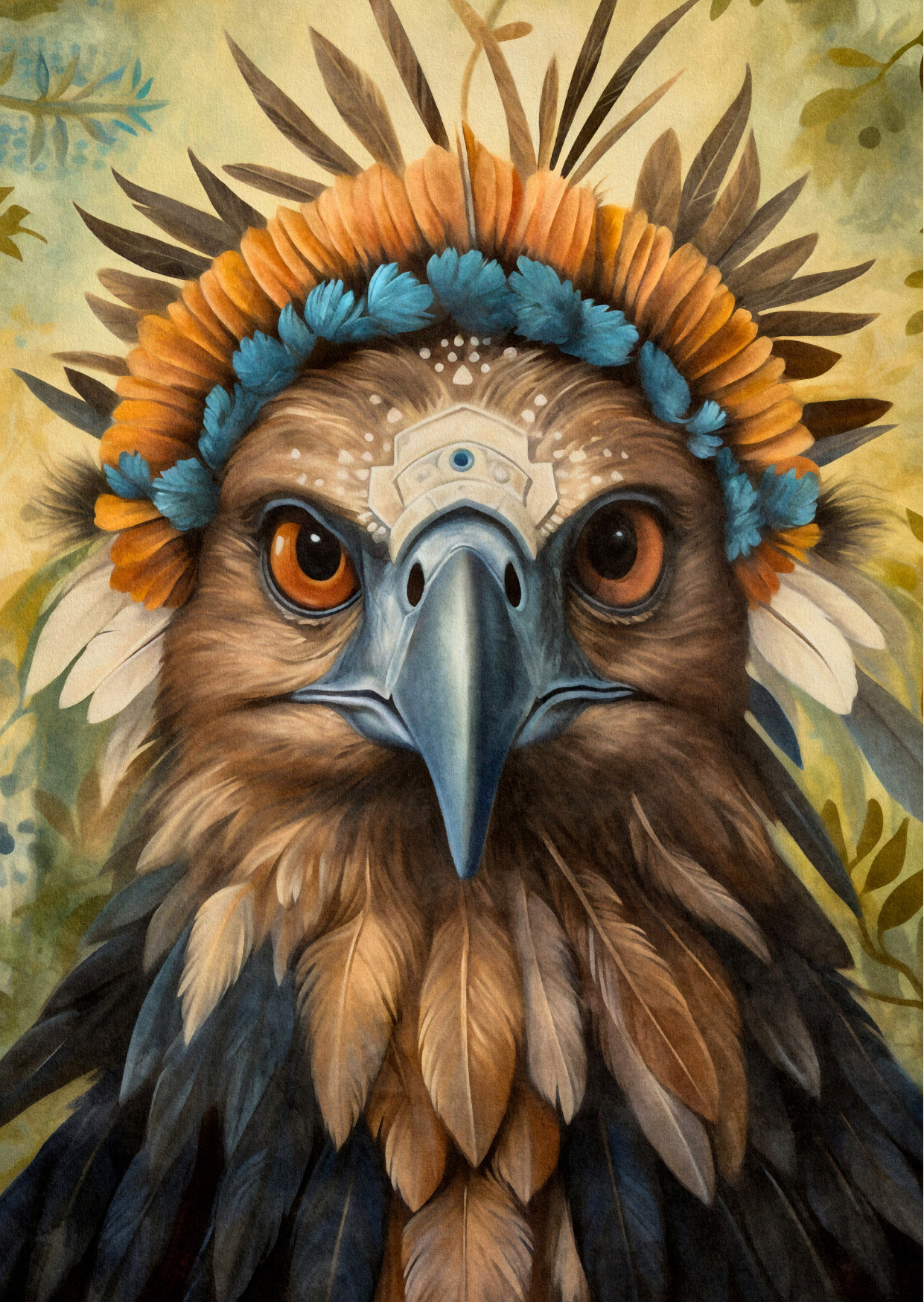 Boho prairie animals: Roofvogel | Kaart Fripperies