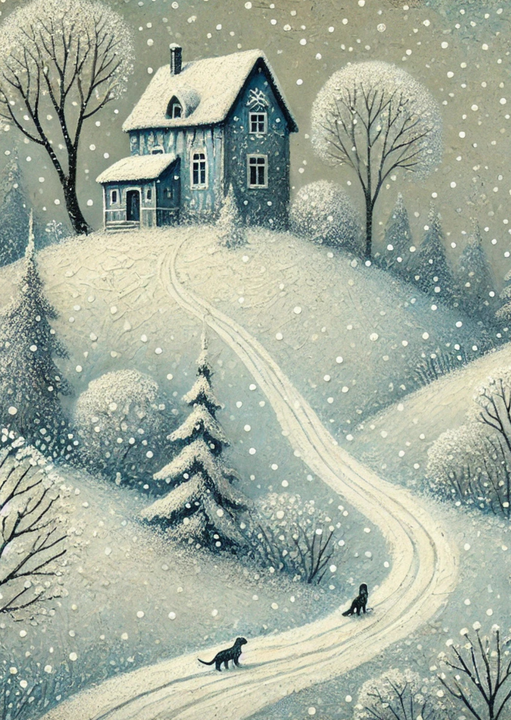 Winter Village: Blue House | Kaart Fripperies