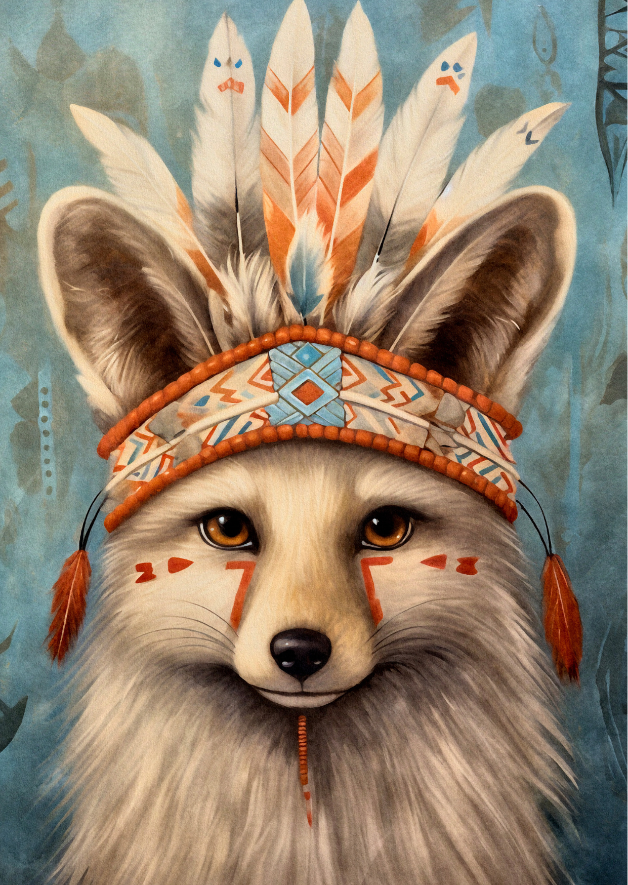 Boho prairie animals: vos | Kaart Fripperies