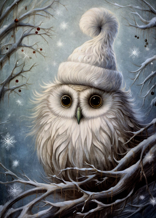 Mystical Christmas Animals: Uil | Kaart Fripperies
