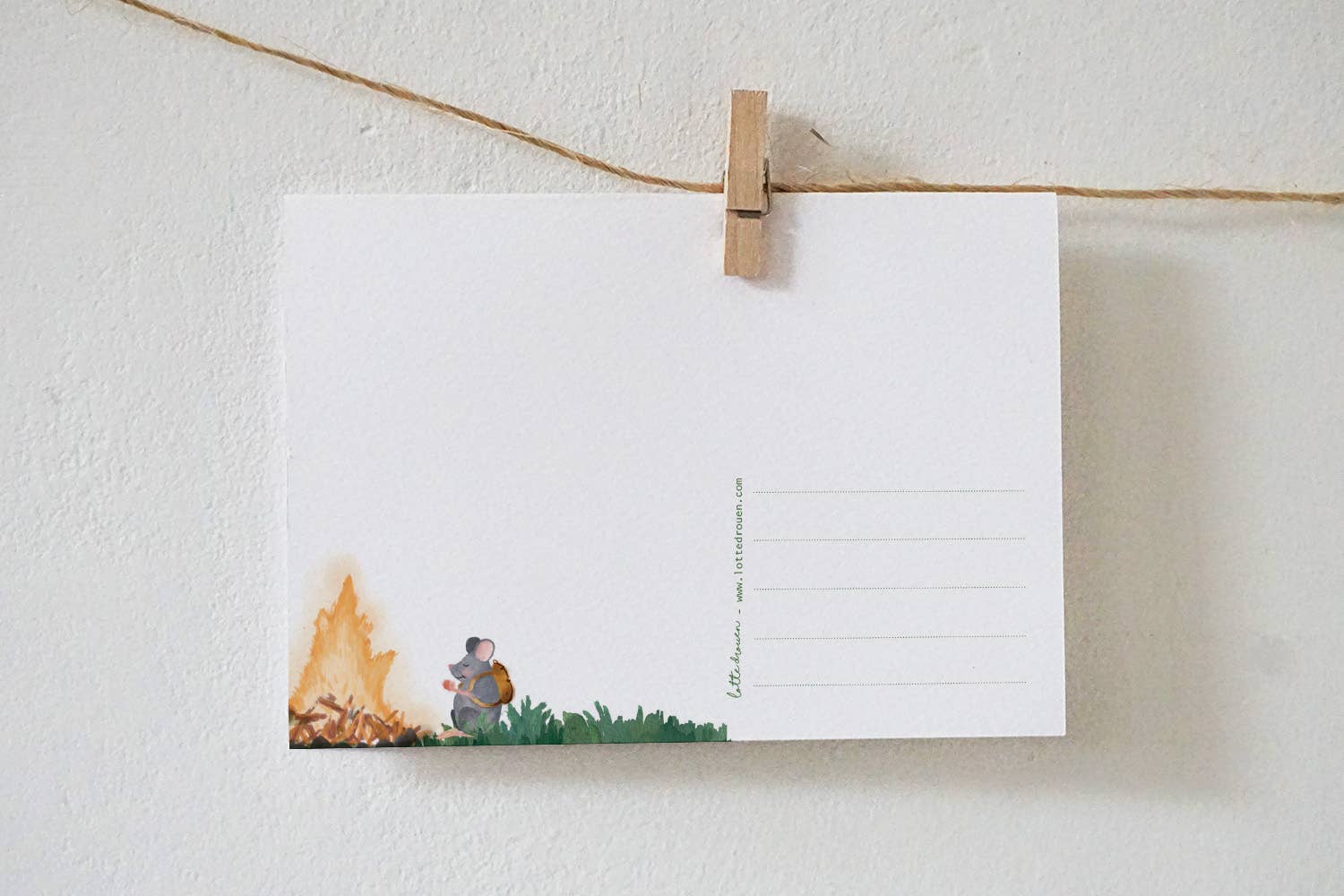Kaart Kampvuur met wilde dieren | Kaart Lotte Drouen