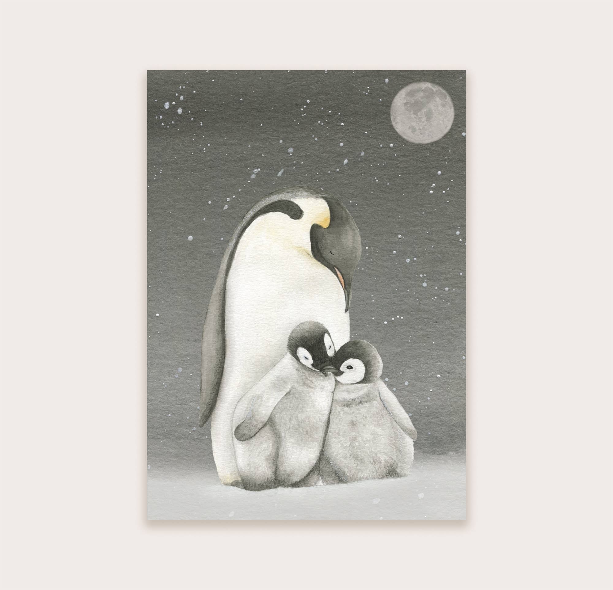 Ansichtkaart pinguïns donker | Kaart Appeloogje