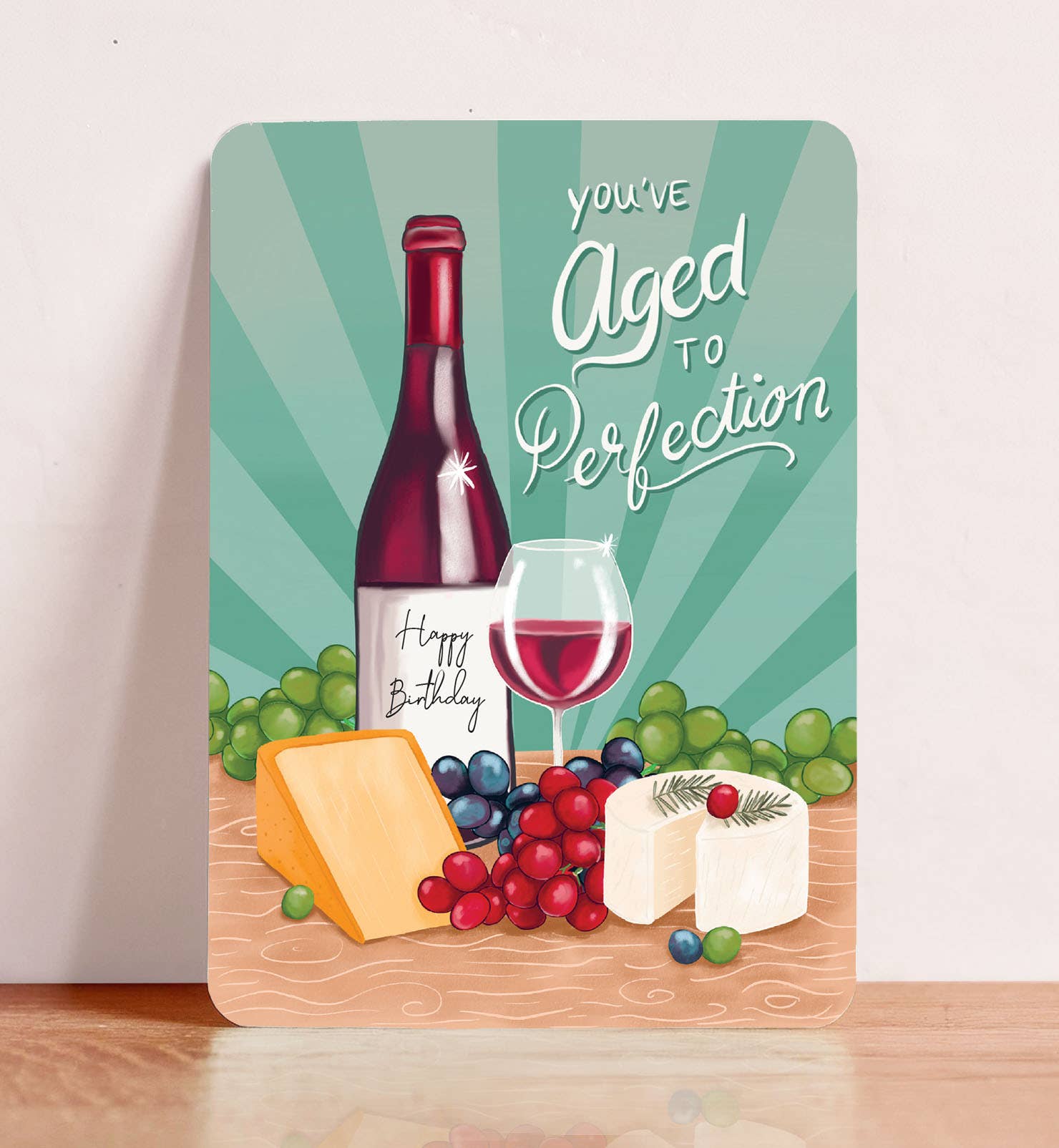Kaart verjaardag felicitatie aged to perfection ansichtkaart