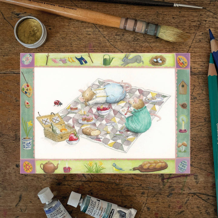 Lentepicknick | Kaart Mhairi Hellbrandt Illustration