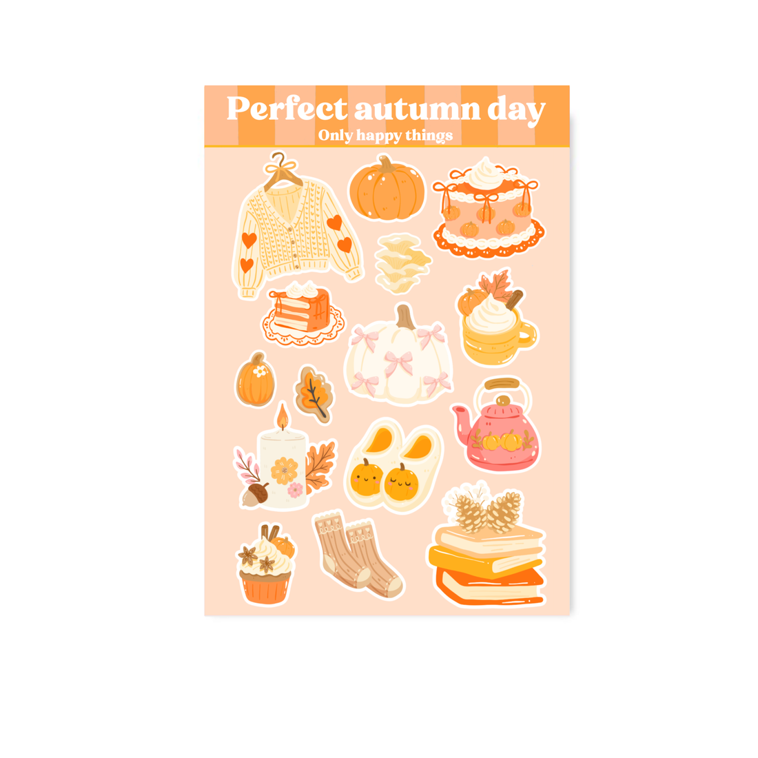 Stickervel Perfecte herfstdag A6 | Stickervel Only Happy Things