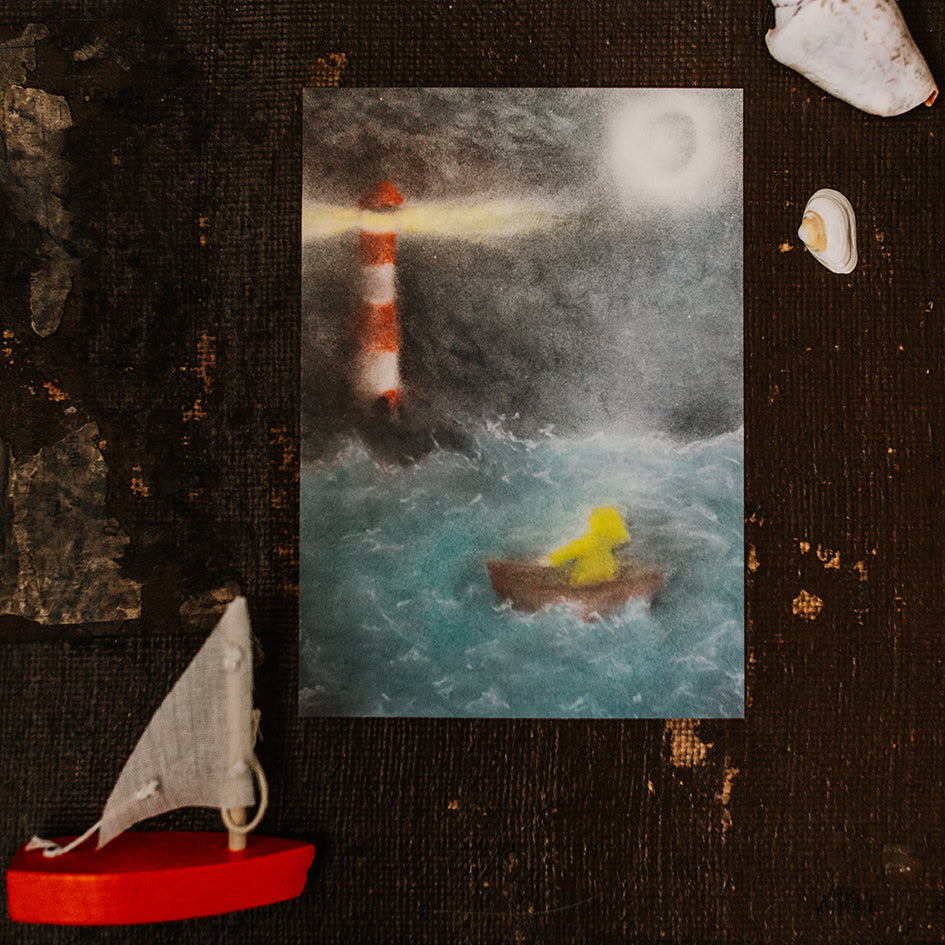 Sprookje 'Boot' Waldorf kaart | Kaart Lot Bouwes