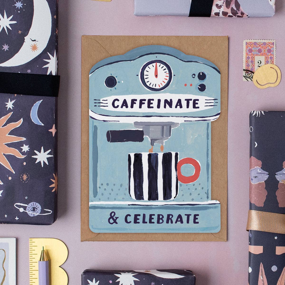 Koffiemachine verjaardagskaart | Verjaardagskaarten voor koffieliefhebbers
