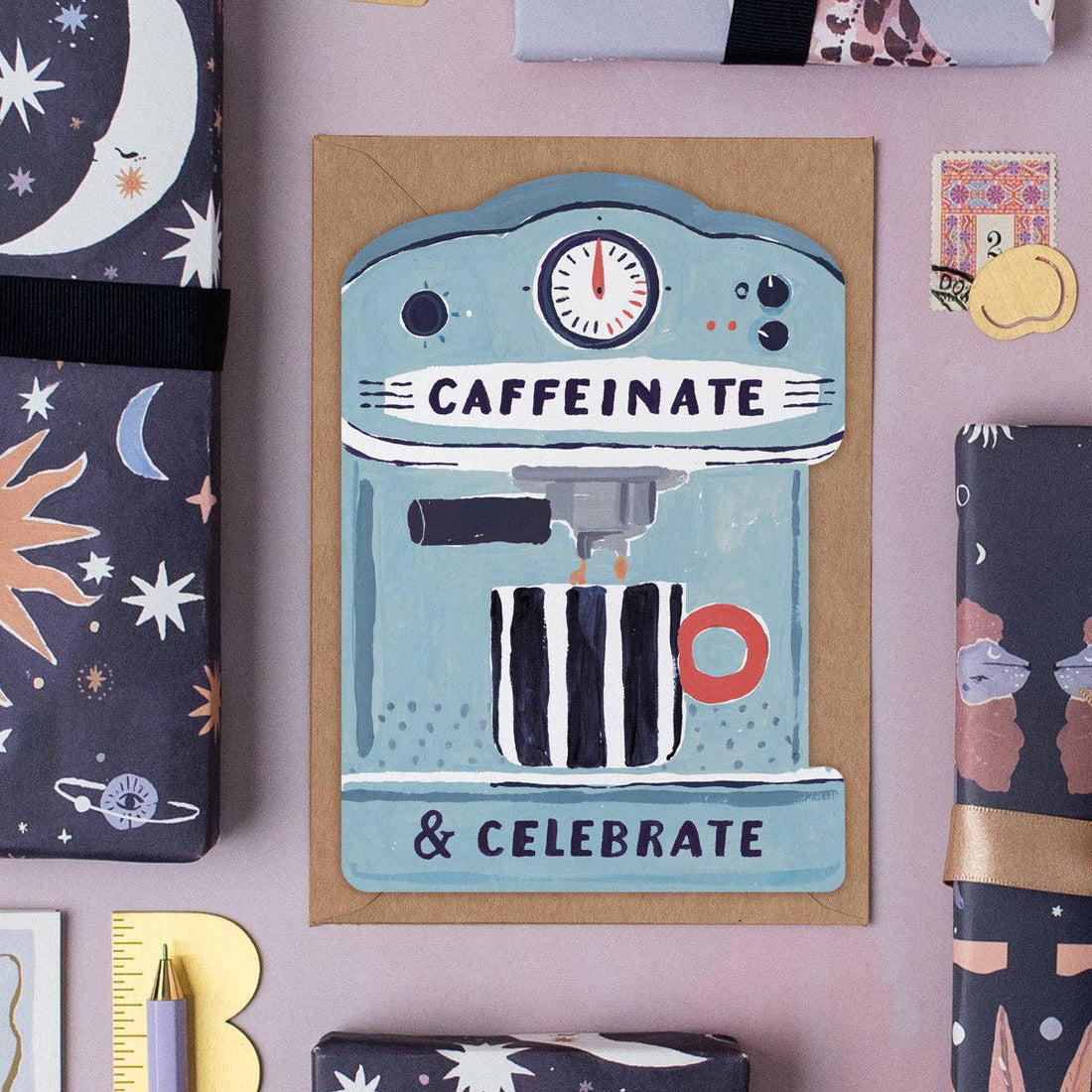 Koffiemachine verjaardagskaart | Verjaardagskaarten voor koffieliefhebbers