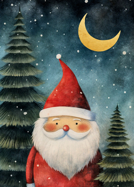 Christmas Time: Kerstman | Kaart Fripperies
