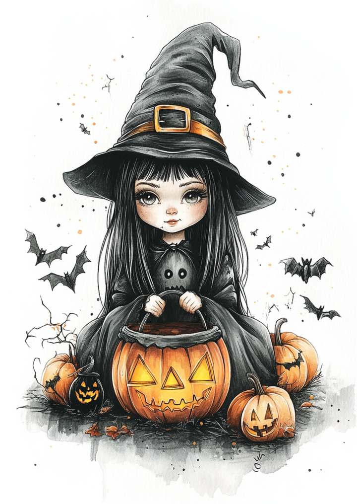 Spooktacular Halloween: Midnight Witch | Kaart Fripperies