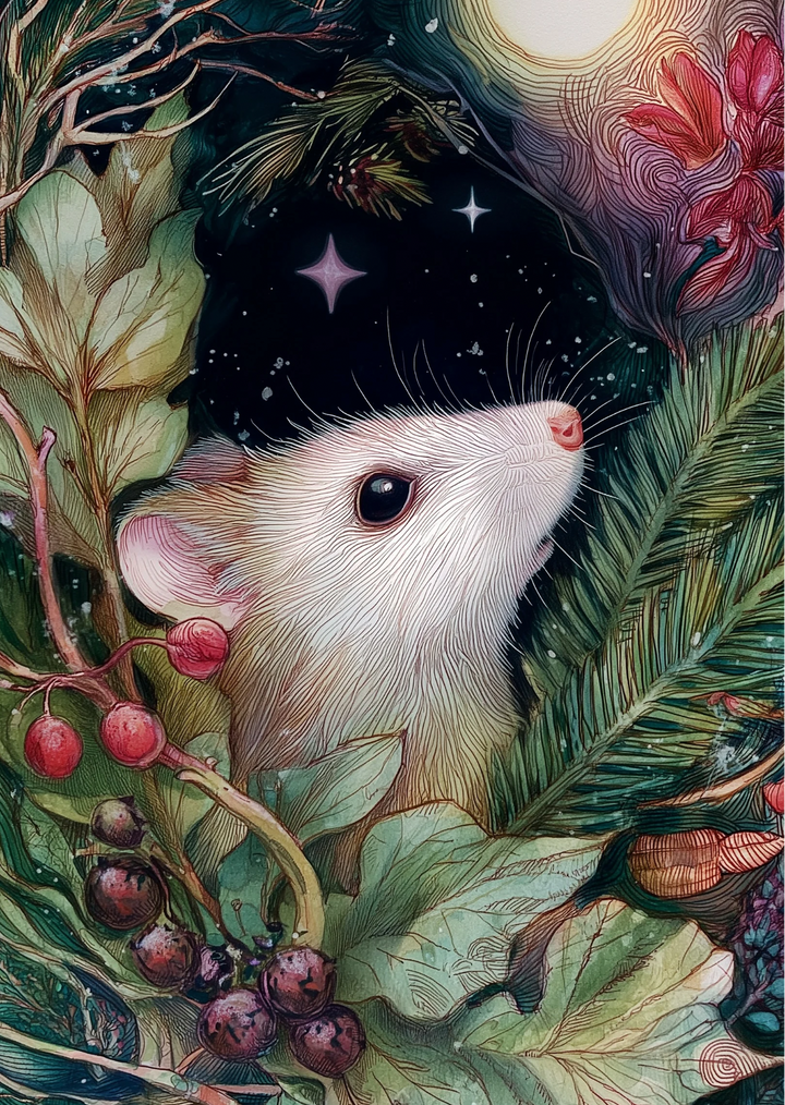 Christmas Woodlands: Muis| Kaart Fripperies