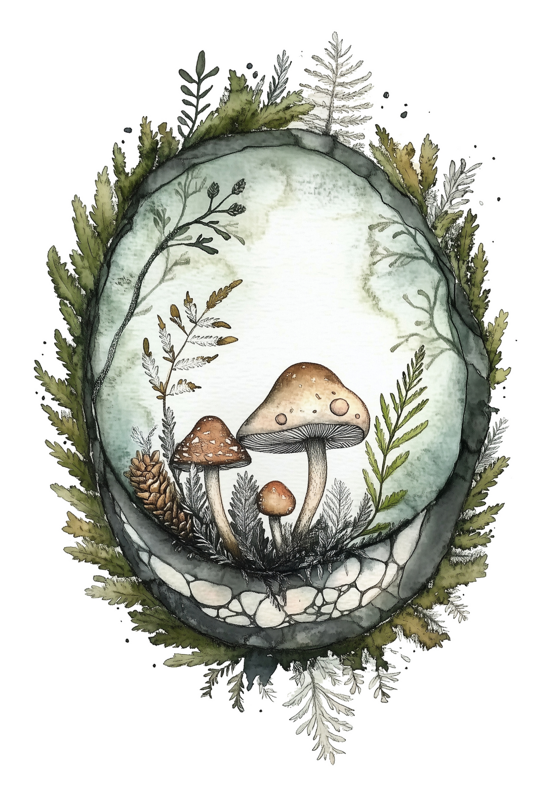 Enchanted Mushrooms: Forest Mushrooms | Kaart Fripperies