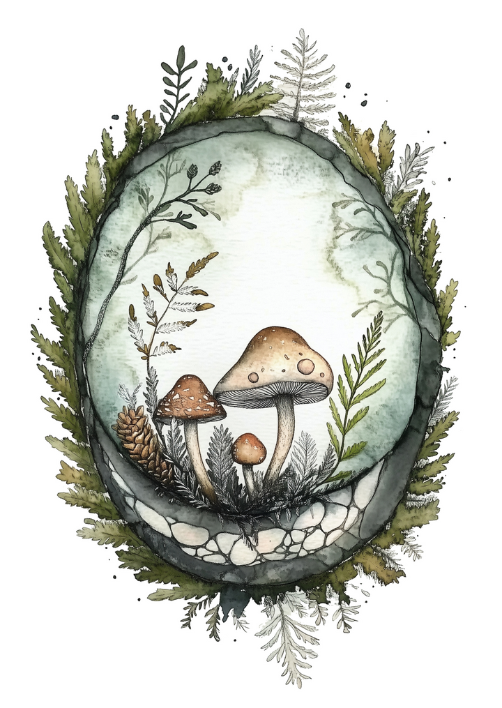 Enchanted Mushrooms: Forest Mushrooms | Kaart Fripperies