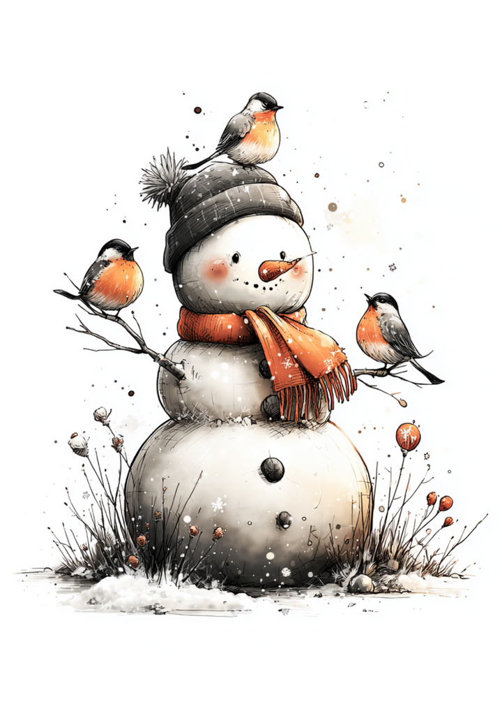 Spirit of Christmas: Snowman and Friends | Kaart Fripperies