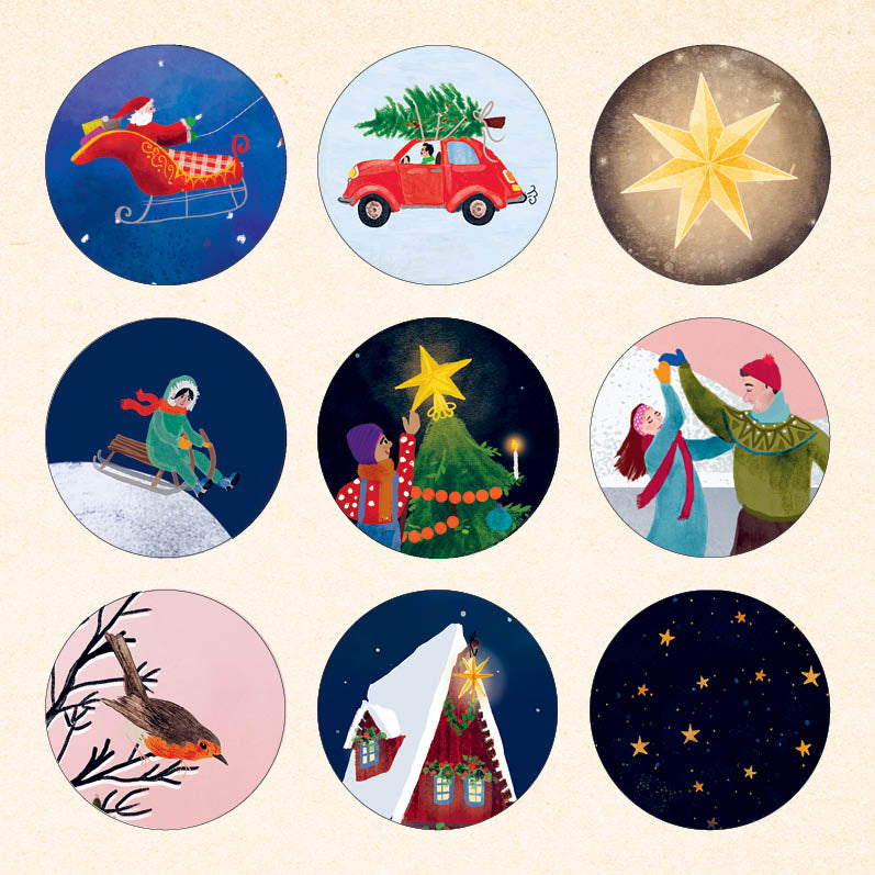 Kerstkaarten set: NR. 02 (Esther) | Kaartenbundel Zintenz