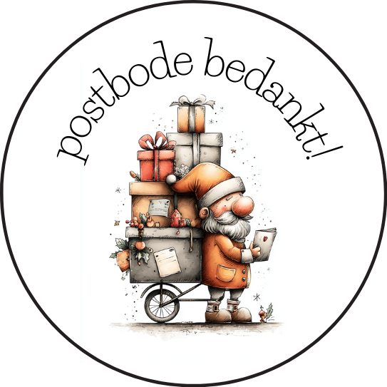 Postbode bedankt | Sluitstickers 10st.