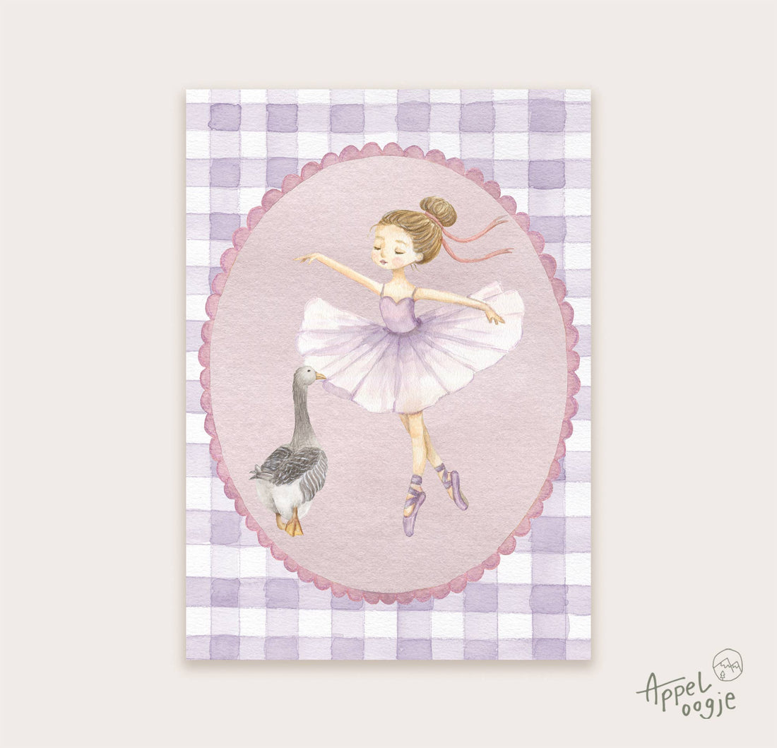 Ansichtkaart ballerina | Kaart Appeloogje