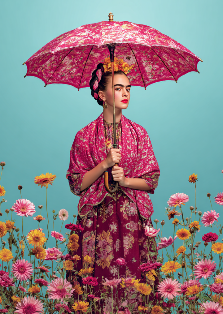 Frida Kahlo: Floral Parasol | Kaart Fripperies