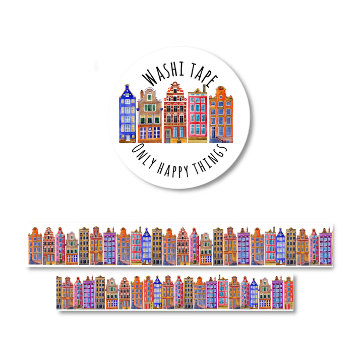 Washi-tape Gebouwen van Amsterdam | Washitape Only Happy Things