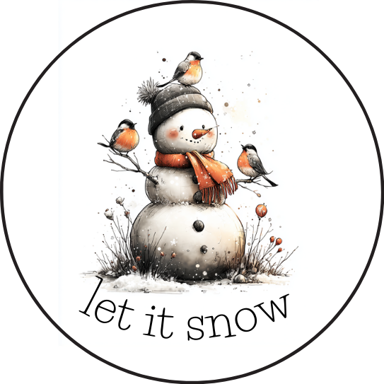 Let it snow | Sluitstickers 10st.