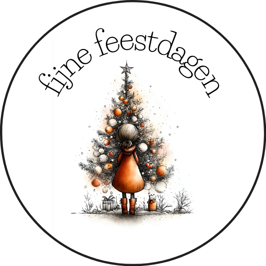 Fijne feestdagen | Sluitstickers 10st.