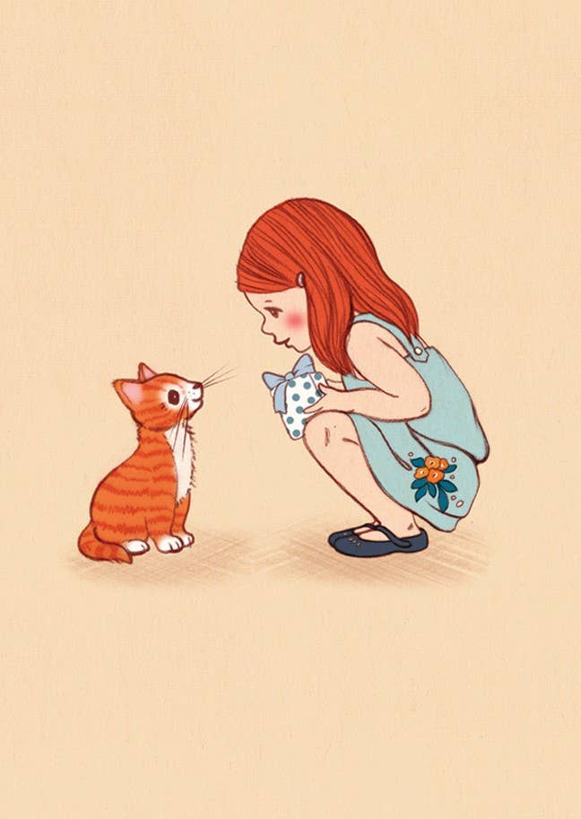 Ansichtkaart Kitty | Kaart Belle & Boo