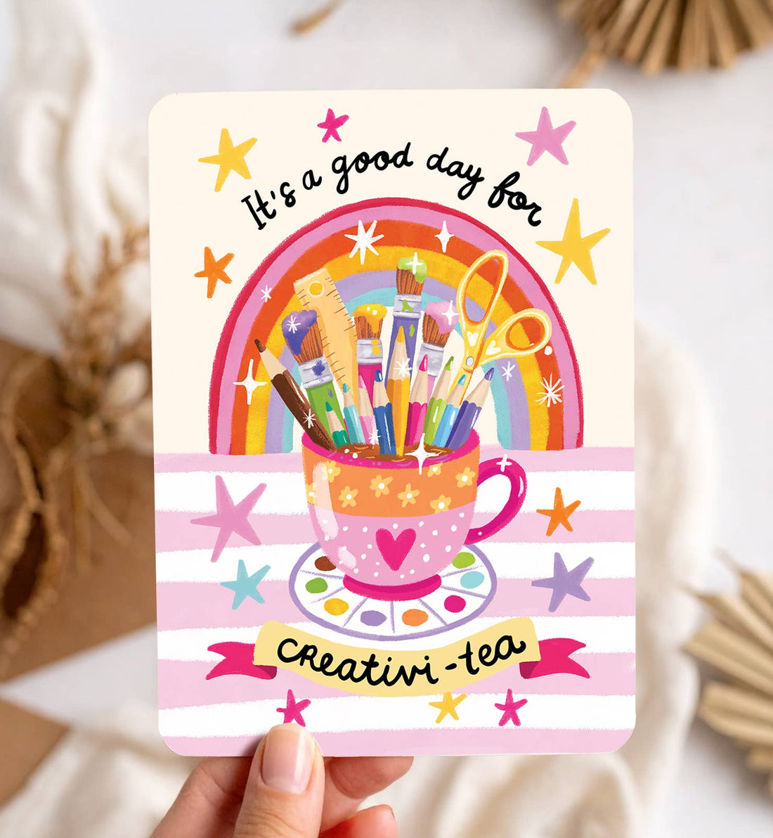 Kaart creatief creativi-tea thee grappig zomaar | Kaart Aniet Illustration