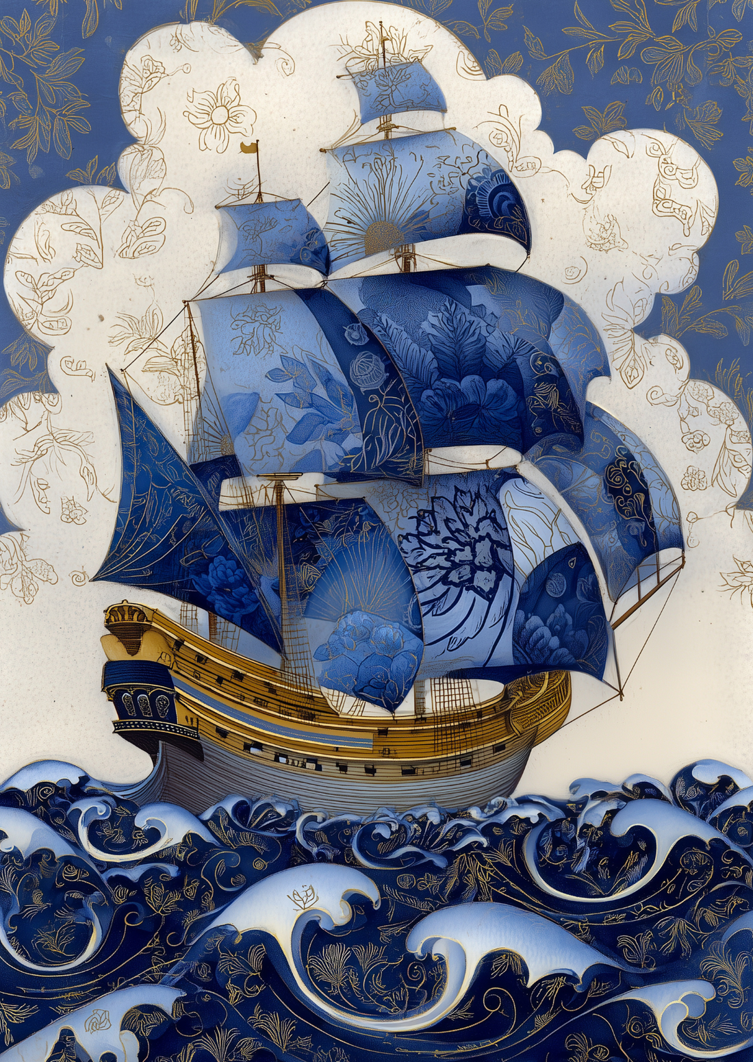 Dutch Golden Age: Sails of Delft Blue | Kaart Fripperies