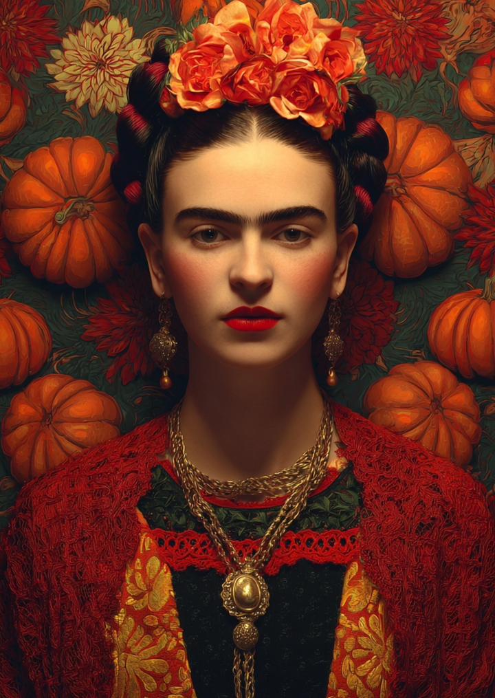 Frida Kahlo: Pumpkin Glow | Kaart Fripperies