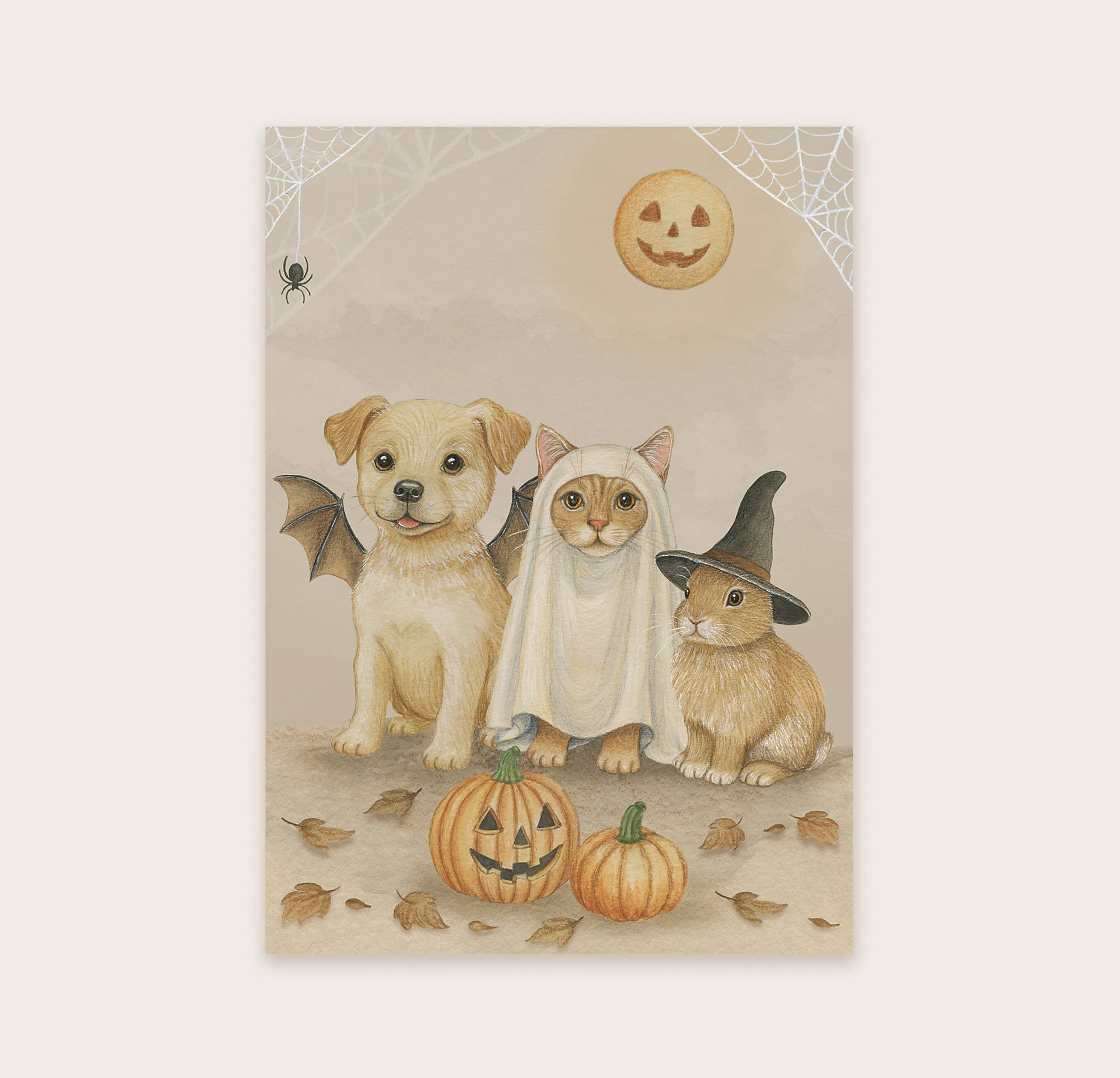 Ansichtkaart Halloween | Kaart Appeloogje